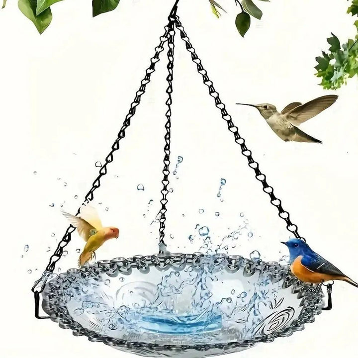 Hanging Bird Feeder Weather Resistant Garden Patio Tray