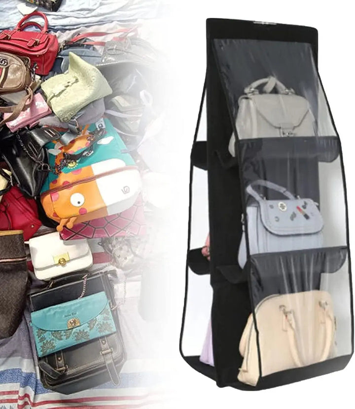 Hanging Storage Organizer Double-Sided Six-Layer with Sturdy Hooks