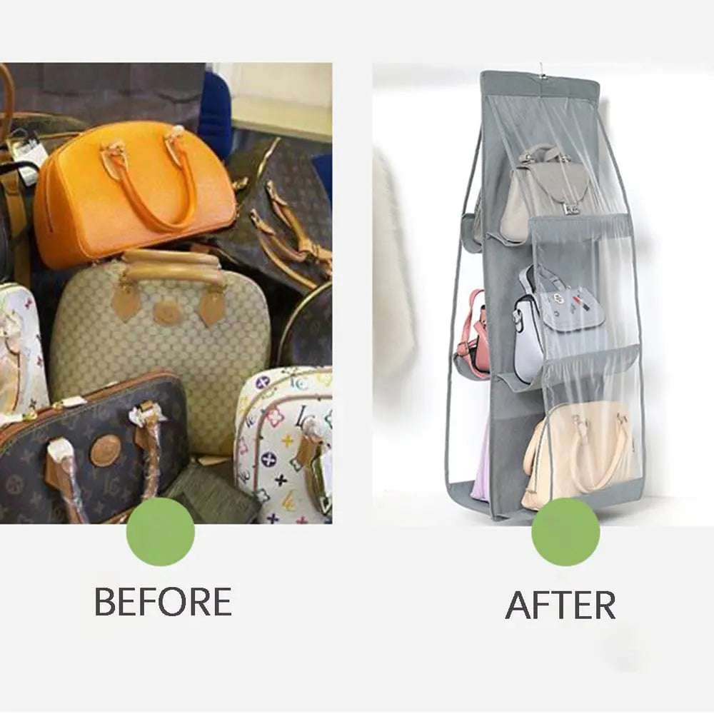 Hanging Storage Organizer Double-Sided Six-Layer with Sturdy Hooks