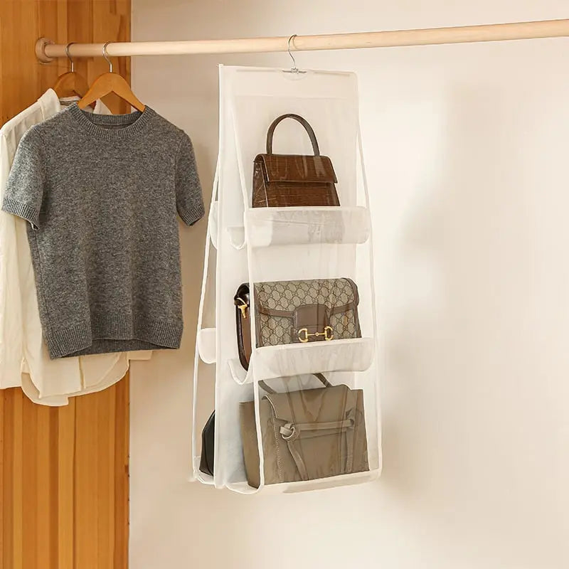 Hanging Storage Organizer Double-Sided Six-Layer with Sturdy Hooks