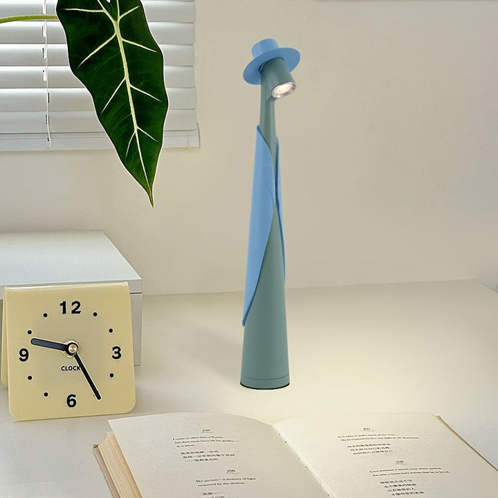Hat Lamp | Figure Shape, Brimmed Shade, Cordless Base