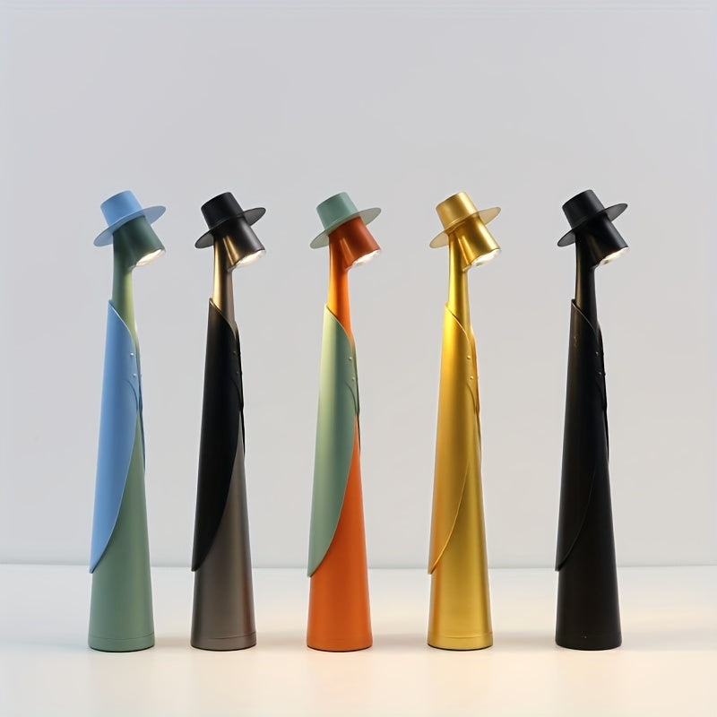 Hat Lamp | Figure Shape, Brimmed Shade, Cordless Base