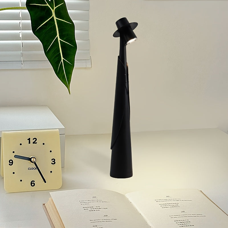 Hat Lamp | Figure Shape, Brimmed Shade, Cordless Base