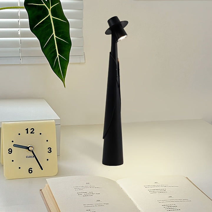 Hat Lamp | Figure Shape, Brimmed Shade, Cordless Base