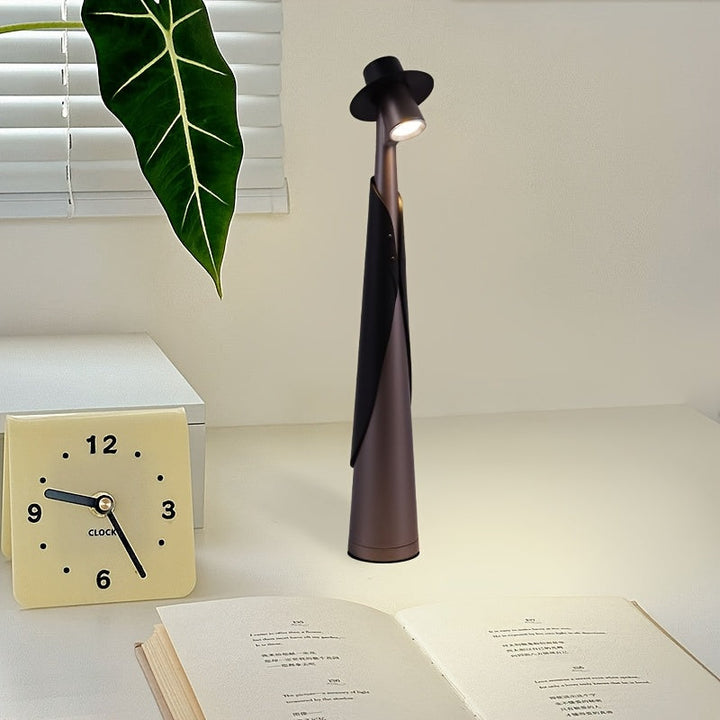 Hat Lamp | Figure Shape, Brimmed Shade, Cordless Base