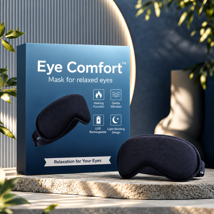 Heated Eye Mask with Vibration | Graphene Heating, 3 Temperature Settings, USB-C | Soothing Warmth for Tired, Dry Eyes