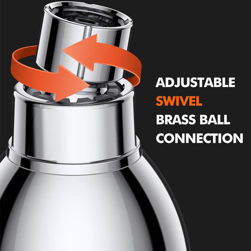 High Pressure Shower Head | Anti-Clog Nozzles | Chrome, Matt Black & Brushed Nickel | G1/2" Brass