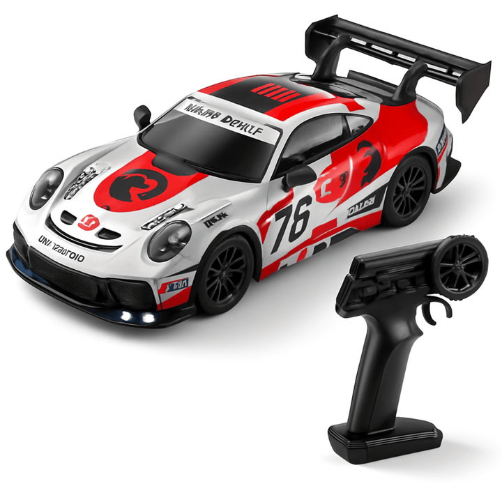 High-Speed RC Car | Speed &amp; Drift Modes | Interchangeable Tyres | 2.4GHz | LED Headlights | ABS