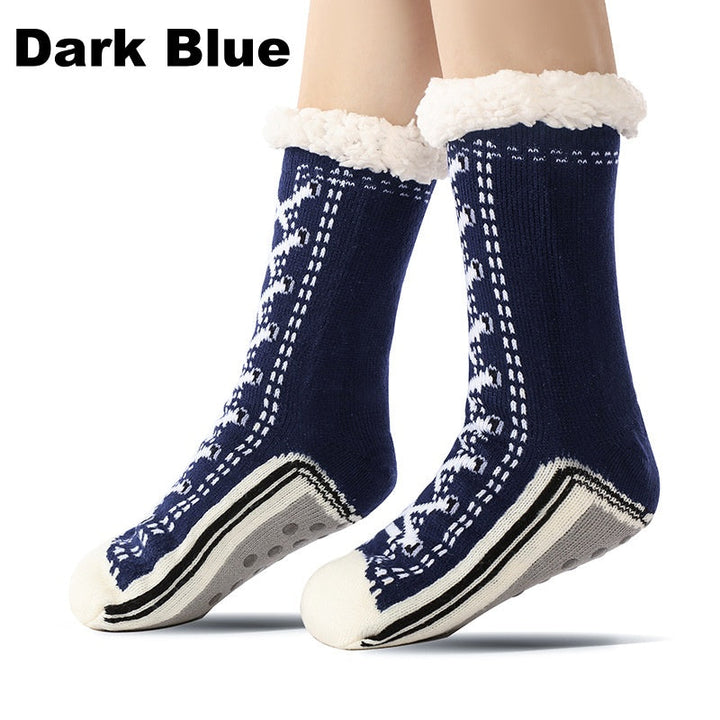 House Socks Anti-Slip Knitted Jacquard with Moisture-Wicking Fabric