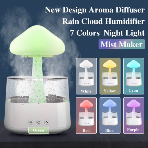 Humidifier Diffuser Rain Cloud USB Aromatherapy with Negative Ion Mist