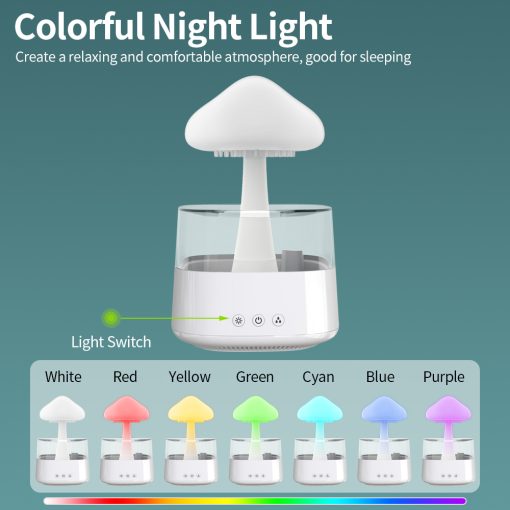 Humidifier Diffuser Rain Cloud USB Aromatherapy with Negative Ion Mist