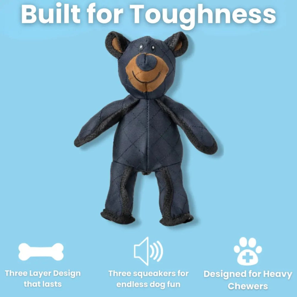 Dog Chew Toy Plush Bear Shape | Triple-Layered Chew-Resistant Fabric | Supports Dental Health and Gum Care During Play 7