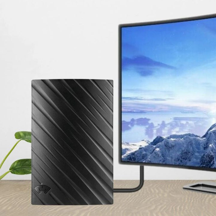 Indoor TV Aerial 4K HD | Long Range Signal Reception, Up to 600 Miles | Plug &amp; Play Setup, No Cable Bills Needed