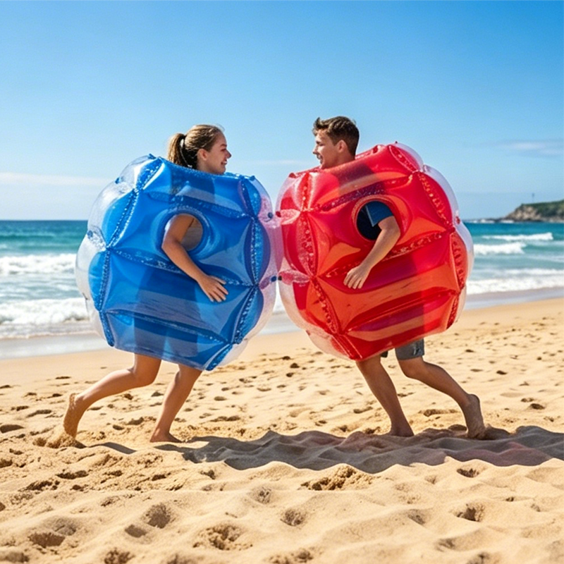 Inflatable Ball Toy PVC Air-Filled Bounce with Padded Cushioning Quick Inflate