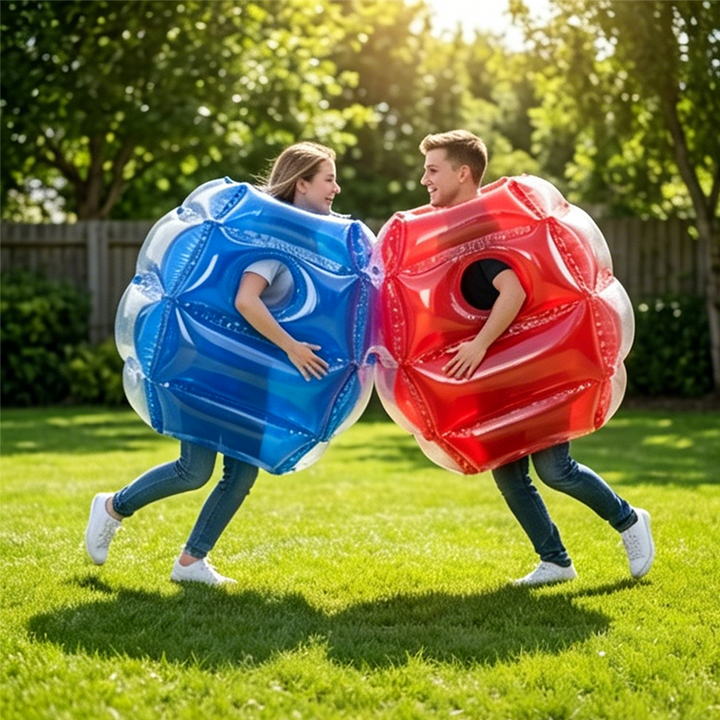 Inflatable Ball Toy PVC Air-Filled Bounce with Padded Cushioning Quick Inflate