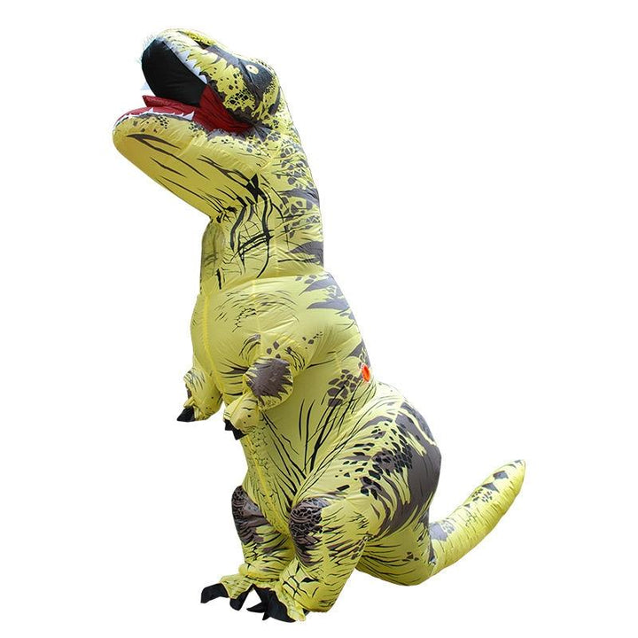 Inflatable Dinosaur Costume T-Rex Halloween Outfit | Fan-Powered with Gloves Included | Lightweight Polyester Build
