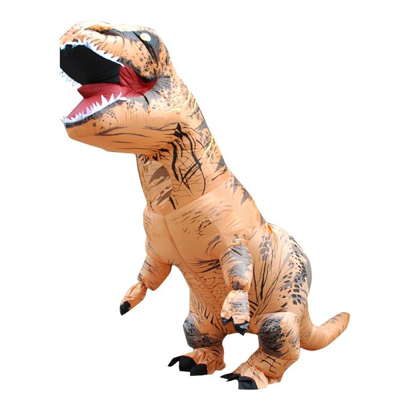 Inflatable Dinosaur Costume T-Rex Halloween Outfit | Fan-Powered with Gloves Included | Lightweight Polyester Build