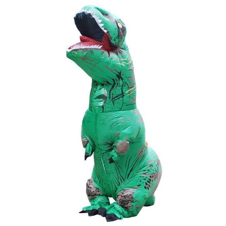 Inflatable Dinosaur Costume T-Rex Halloween Outfit | Fan-Powered with Gloves Included | Lightweight Polyester Build