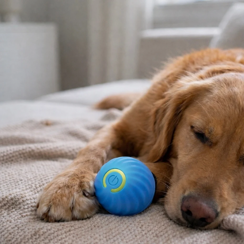 Interactive Dog Ball | Unpredictable Rolling Motion Keeps Dogs Mentally Engaged | Eases Boredom, Stress and Anxiety at Home