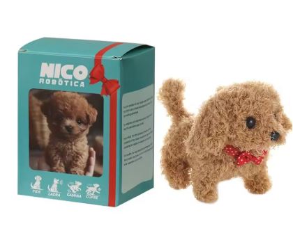 Interactive Robot Puppy Toy | Walks, Barks &amp; Wags Tail | Plush Battery-Operated Companion Toy for Kids and Collectors
