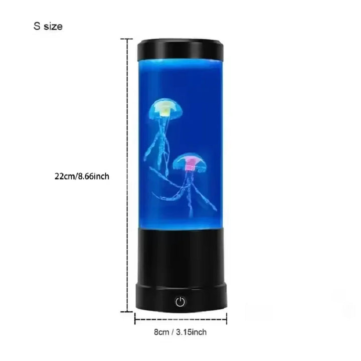 Jellyfish Lamp | LED Colour-Changing Aquarium Night Light with Floating Jellyfish