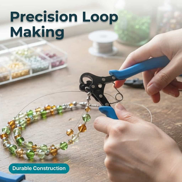 Jewellery Loop Pliers Stainless Steel | Ergonomic Non-Slip Handles | Uniform Loops for Wire-Wrapped Jewellery Making