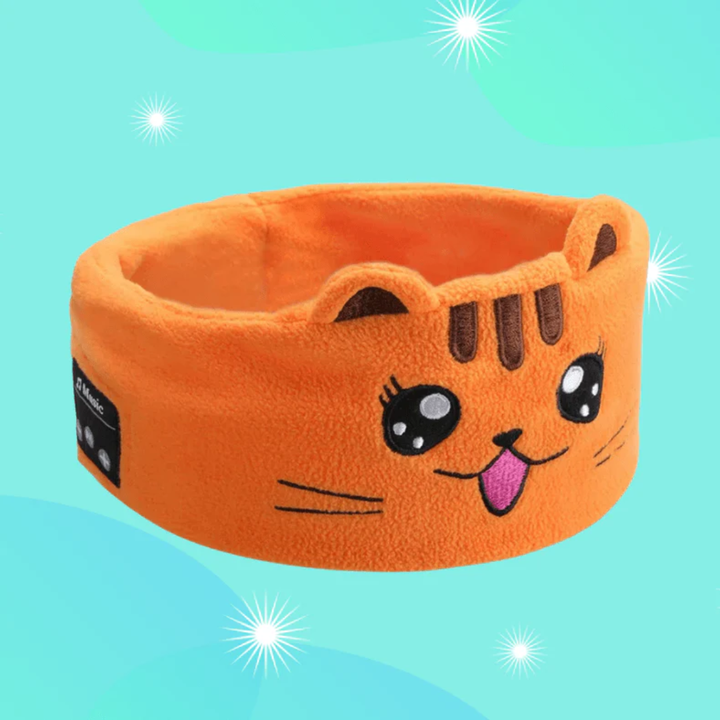 Kids Animal Print Sleep Headband Light Blocking Eye Mask