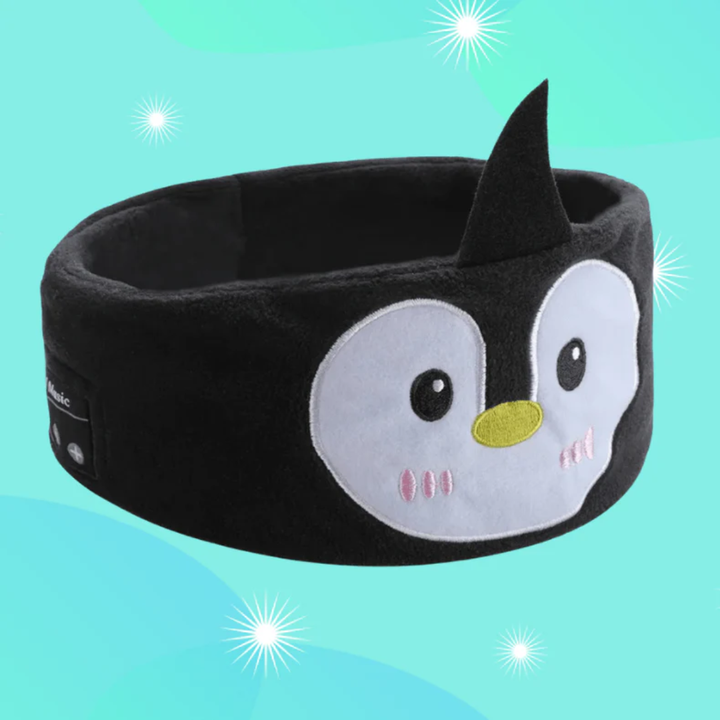 Kids Animal Print Sleep Headband Light Blocking Eye Mask