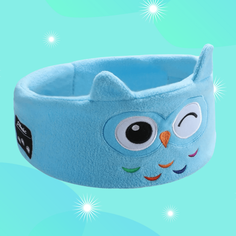Kids Animal Print Sleep Headband Light Blocking Eye Mask