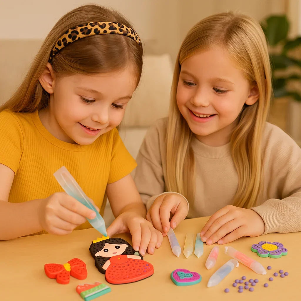 Kids Bead Painting Craft Kit Pattern Sheets Bead Assortment