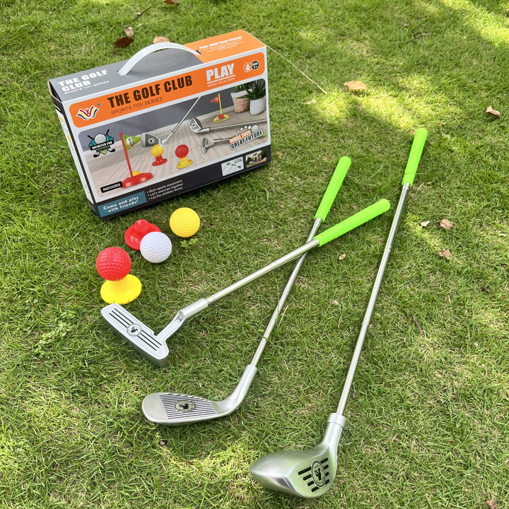 Kids Golf Club Set | Adjustable Telescopic Clubs | Ages 3–8 | Indoor &amp; Outdoor | Complete Set