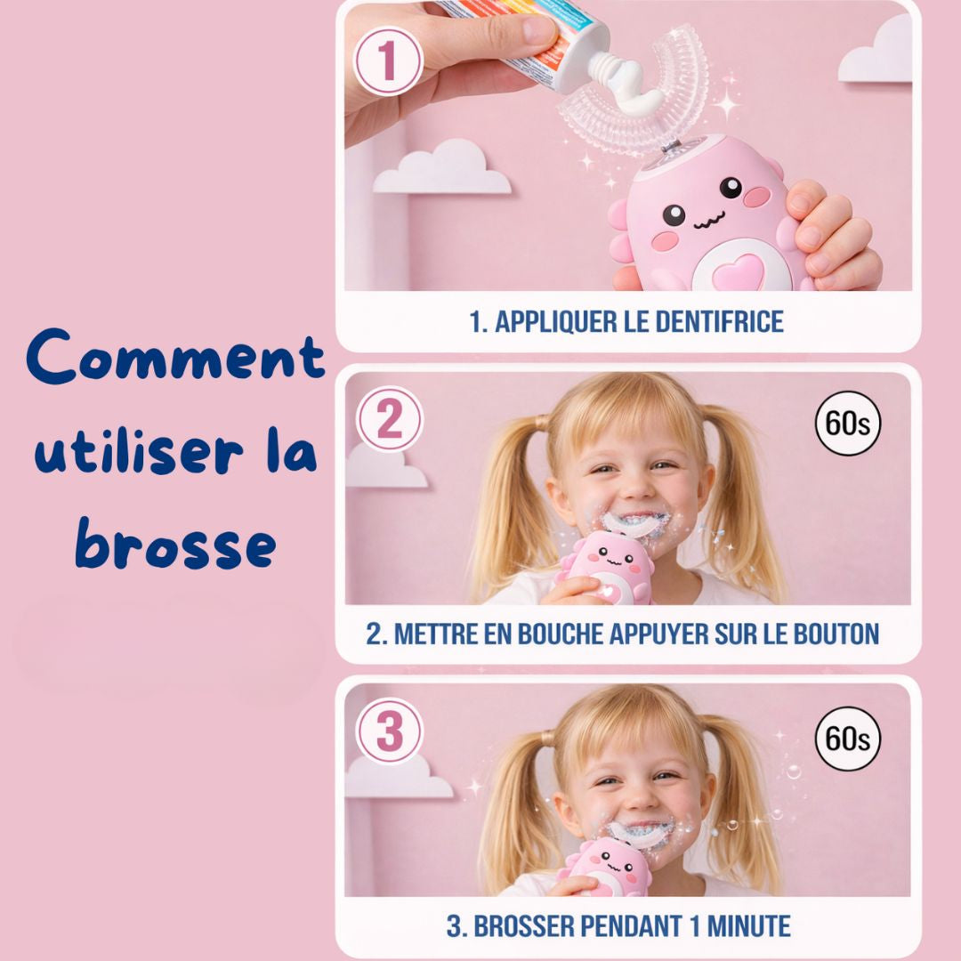 Kids Toothbrush Ages 2-10 Soft Bristles Ergonomic Grip