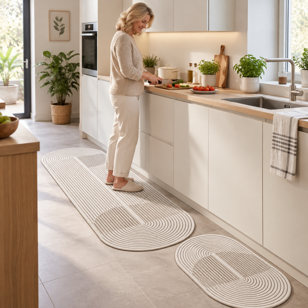 Kitchen Mat Anti-Fatigue Non-Slip Cushioned with Quick-Drying Surface