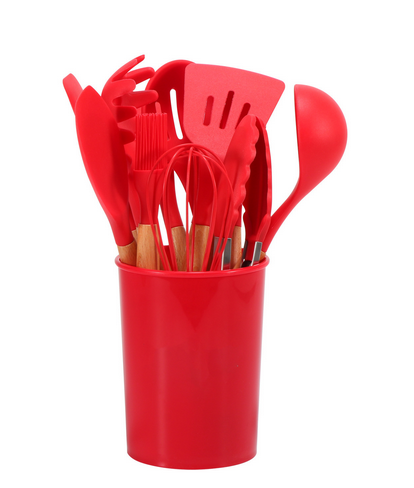 Kitchen Utensil Set 12-Piece | Heat-Resistant, Non-Slip Ergonomic Handles | Dishwasher Safe, Available in 9 Colours
