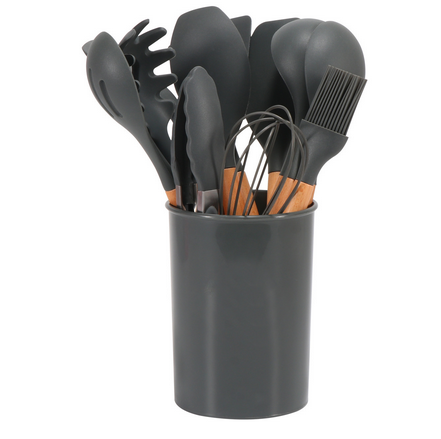 Kitchen Utensil Set 12-Piece | Heat-Resistant, Non-Slip Ergonomic Handles | Dishwasher Safe, Available in 9 Colours