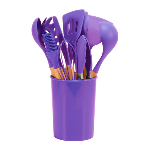 Kitchen Utensil Set 12-Piece | Heat-Resistant, Non-Slip Ergonomic Handles | Dishwasher Safe, Available in 9 Colours