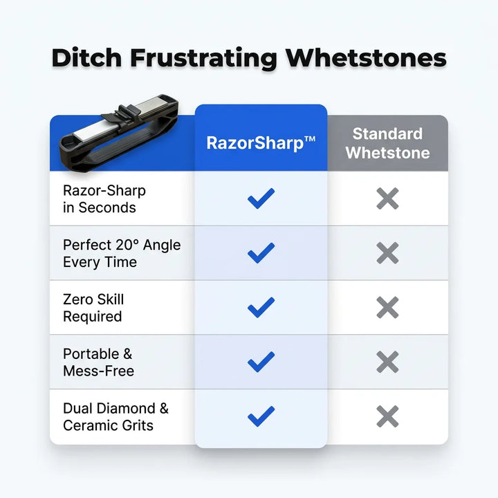 Knife Sharpener Diamond &amp; Ceramic | Guided 20-Degree Angle System | Restores Blunt Blades to Factory Sharpness