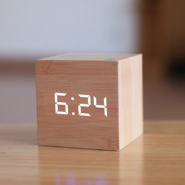 LED Alarm Clock Digital Dimmable USB Powered with Temperature Display