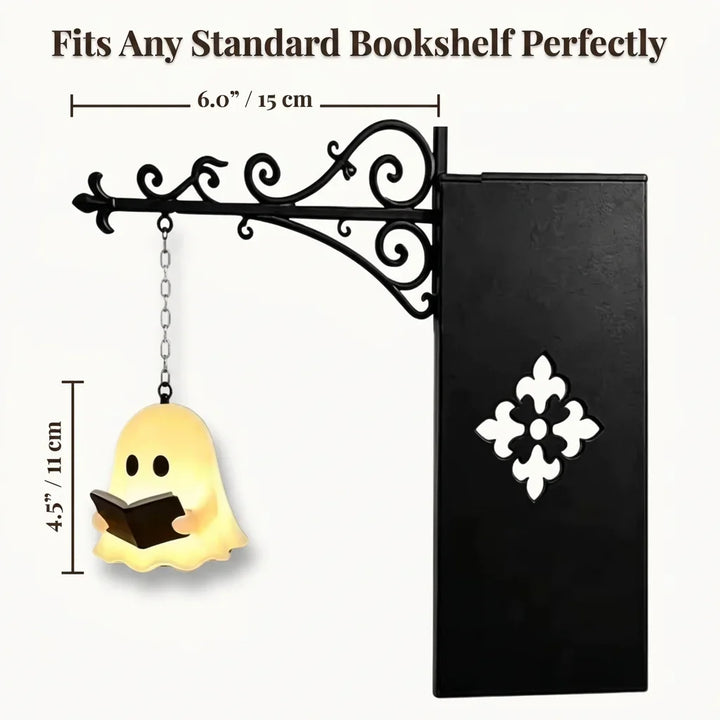 LED Bookend Shelf Light Metal | No-Drill Clip-On Design | Warm Ambient Glow for Bookshelves and Reading Corners