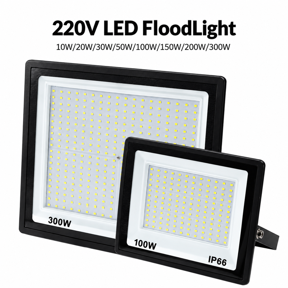 LED Flood Light Aluminium | 120-Degree Wide Beam Outdoor Security Lamp | IP66 Waterproof, All-Weather Durability