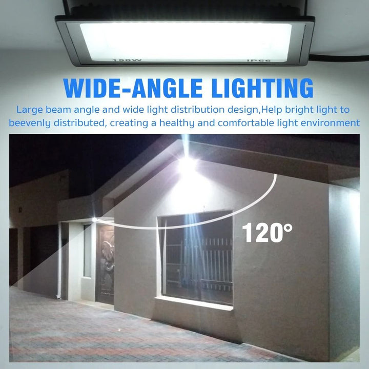 LED Flood Light Aluminium | 120-Degree Wide Beam Outdoor Security Lamp | IP66 Waterproof, All-Weather Durability
