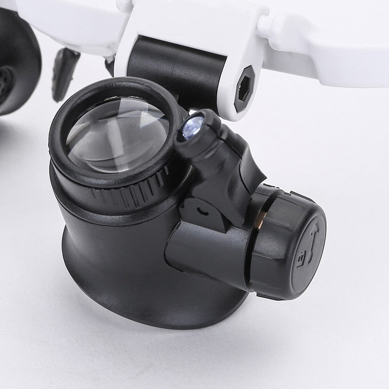 LED Magnifier Lamp Adjustable Lightweight with 3 Magnification Levels