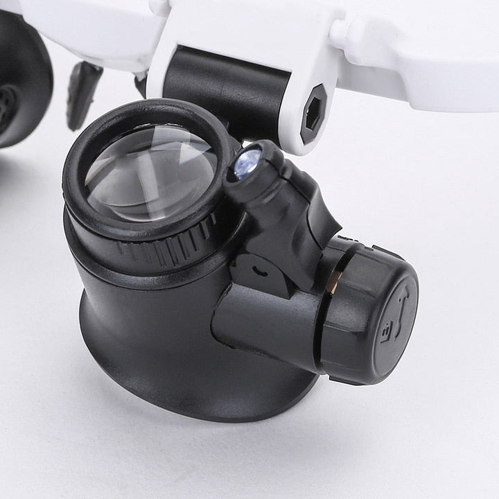 LED Magnifier Lamp Adjustable Lightweight with 3 Magnification Levels