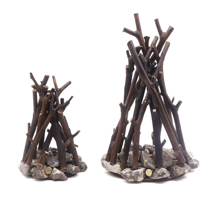 LED Night Light | Bonfire Effect, Stacked Branch Design