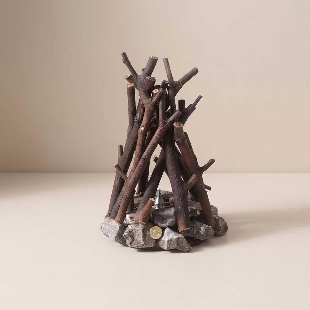 LED Night Light | Bonfire Effect, Stacked Branch Design