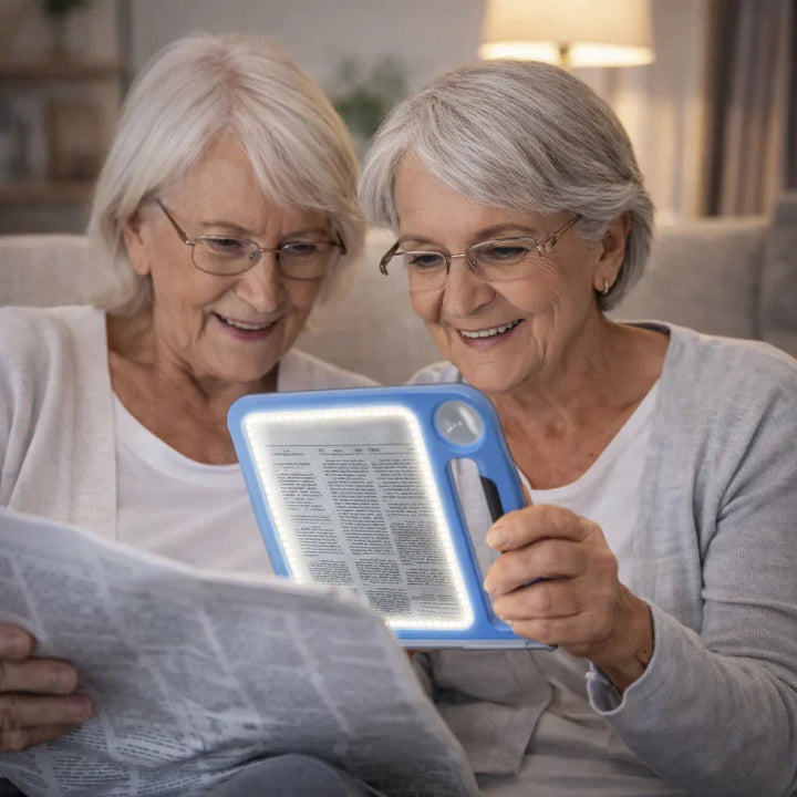 LED Reading Magnifier | Lit Page Lens With A Spot Lens