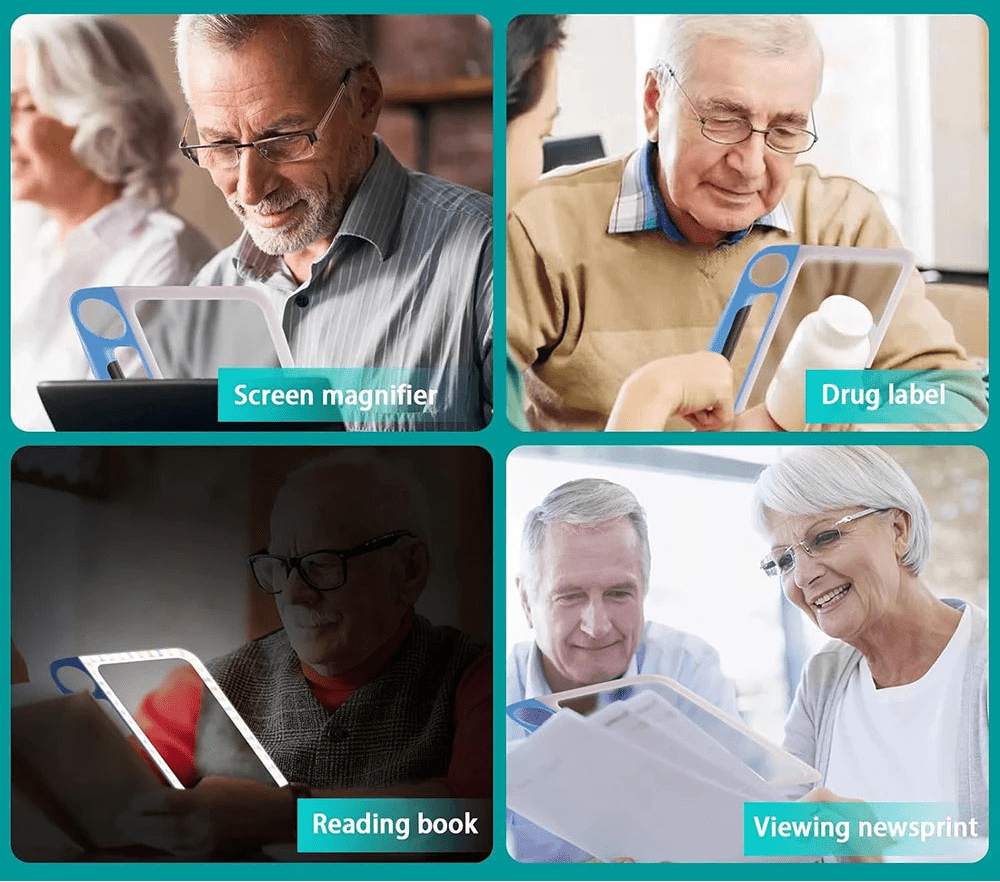 LED Reading Magnifier | Lit Page Lens With A Spot Lens