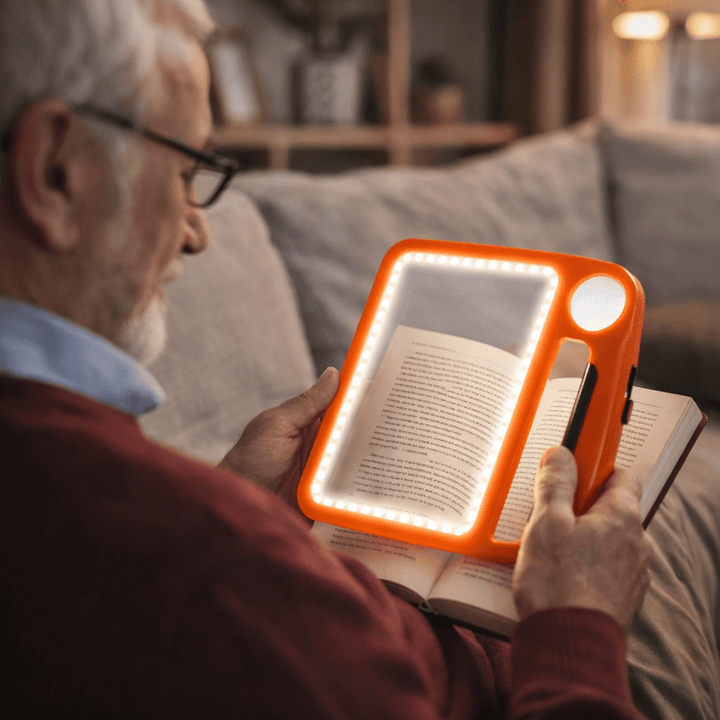 LED Reading Magnifier | Lit Page Lens With A Spot Lens