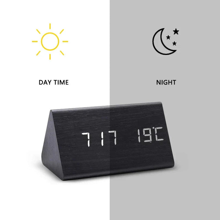 LED Smart Alarm Clock | Grained Face, Temperature Display