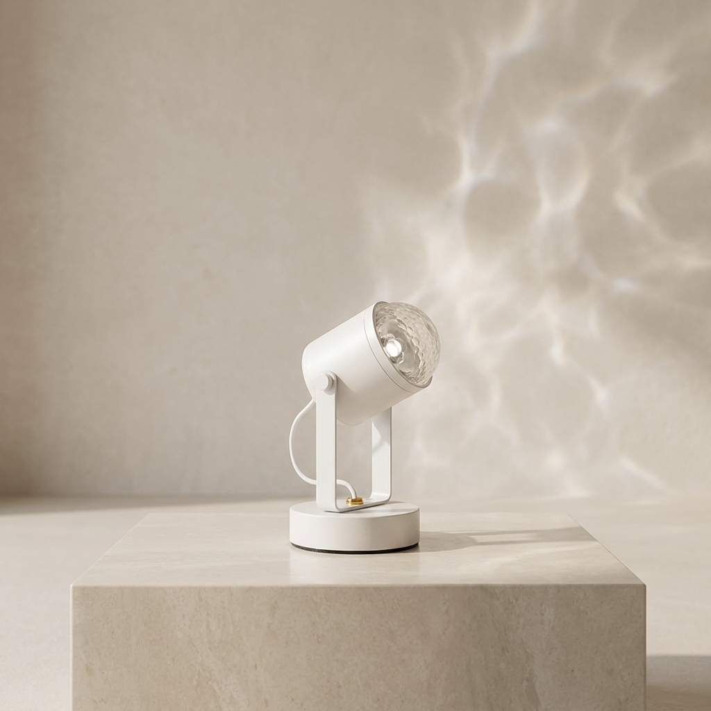 LED Table Lamp | Tilting Spot Head, Rippling Light Cast